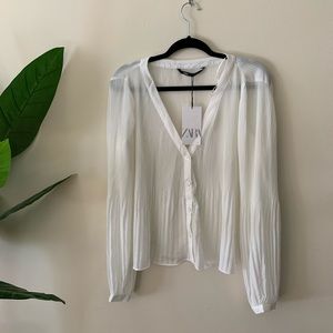 NWT ZARA | WHITE BLOUSE